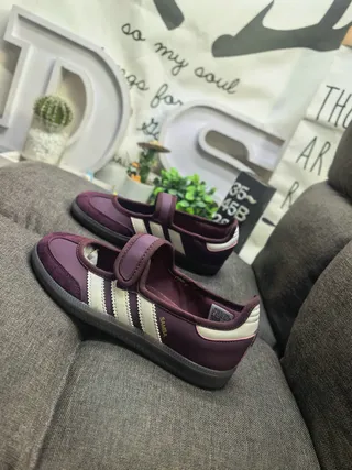 Adidas Samba Burgundy and Cream Lifestyle Sneakers 7