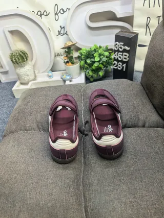 Adidas Samba Burgundy and Cream Lifestyle Sneakers 8