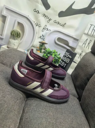 Adidas Samba Burgundy and Cream Lifestyle Sneakers 9