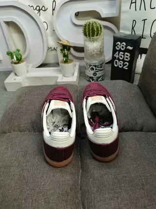 Adidas Samba Burgundy and White Lifestyle Sneakers 8