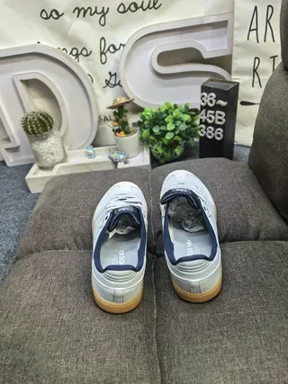Adidas Samba Light Gray and Navy Lifestyle Sneakers 8