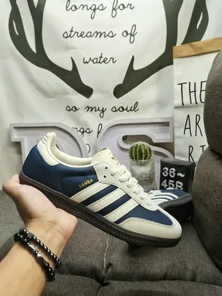 Adidas Samba Navy and Cream Lifestyle Sneakers 5