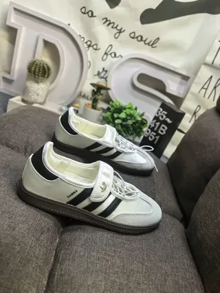 Adidas Samba Off-White and Black Lifestyle Sneakers 9