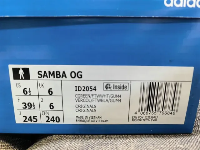 Adidas Samba OG Green White Gray Lifestyle Sneakers 2