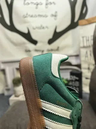 Adidas Samba OG Green White Gray Lifestyle Sneakers 3