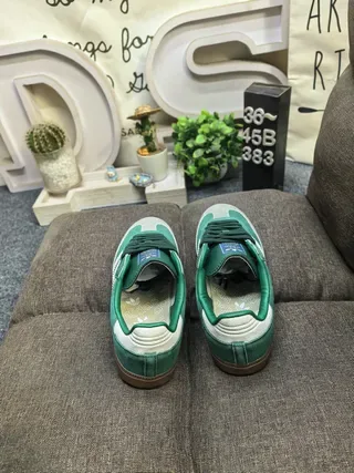 Adidas Samba OG Green White Gray Lifestyle Sneakers 8