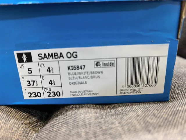 Adidas Samba OG Light Blue and Cream Lifestyle Sneakers 2