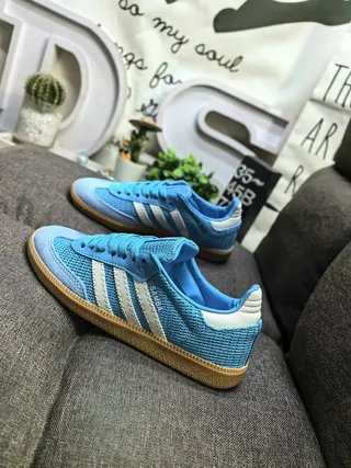Adidas Samba OG Light Blue and Cream Lifestyle Sneakers 7