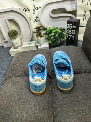 Adidas Samba OG Light Blue and Cream Lifestyle Sneakers 8