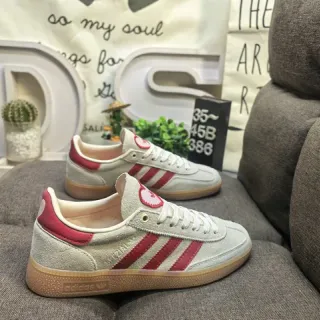 Adidas Samba OG Off-White and Red Lifestyle Sneakers