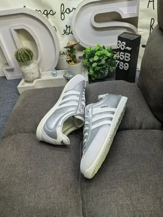 Adidas Samba OG Silver and Cream Lifestyle Sneakers 6