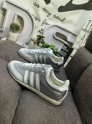 Adidas Samba OG Silver and Cream Lifestyle Sneakers 7