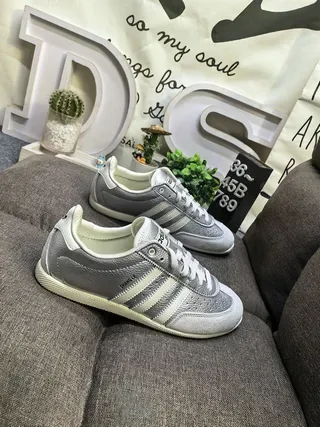 Adidas Samba OG Silver and Cream Lifestyle Sneakers 9
