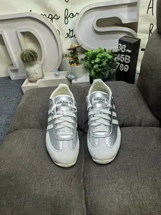 Adidas Samba OG Silver and Cream Lifestyle Sneakers 10
