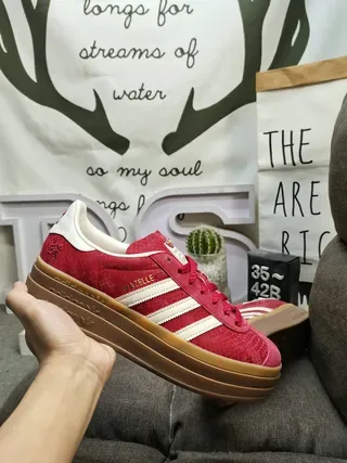 Adidas Samba Red and White Lifestyle Sneakers 5