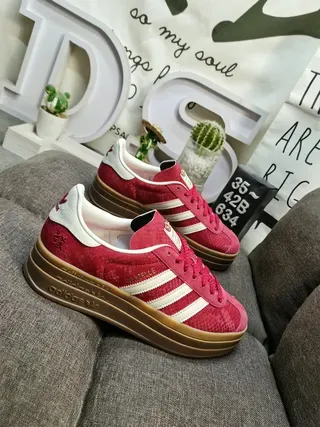 Adidas Samba Red and White Lifestyle Sneakers 9