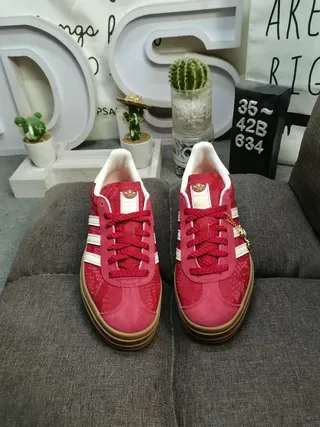 Adidas Samba Red and White Lifestyle Sneakers 10