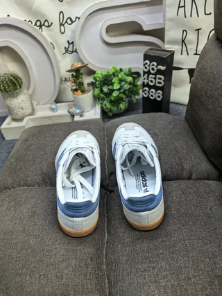 Adidas Samba White and Blue Lifestyle Sneakers 8