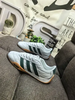 Adidas Samba White and Dark Green Lifestyle Sneakers 7