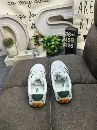 Adidas Samba White and Dark Green Lifestyle Sneakers 8