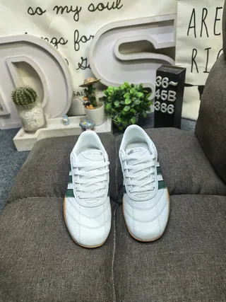 Adidas Samba White and Dark Green Lifestyle Sneakers 10