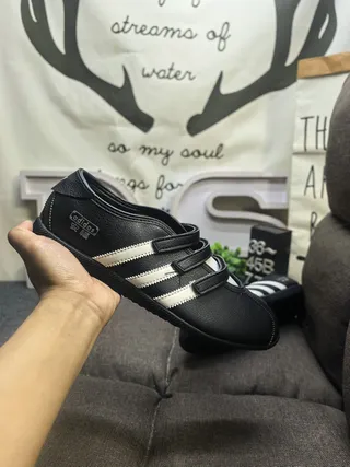Adidas Samba White Black Low-Top Velcro Strap Closure Lifestyle Sneakers 15