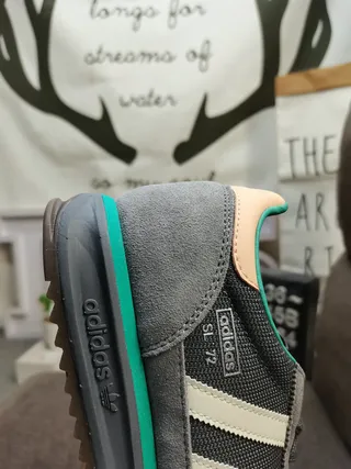 Adidas SL 72 灰白青 复古生活风格运动鞋 3