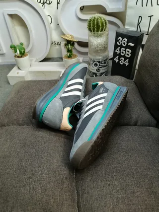 Adidas SL 72 灰白青 复古生活风格运动鞋 6