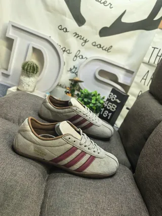 Adidas Spezial Beige and Burgundy Suede Lifestyle Sneakers 9
