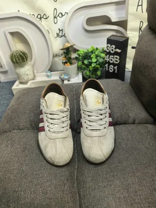 Adidas Spezial Beige and Burgundy Suede Lifestyle Sneakers 10