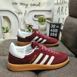 Adidas Spezial Burgundy Suede White Stripes Lifestyle Sneakers
