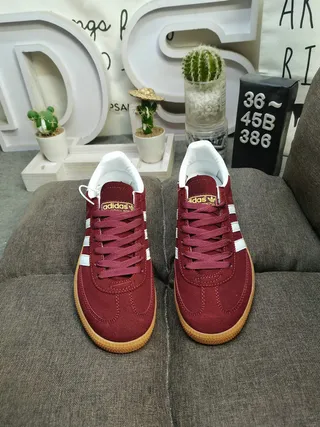 Adidas Spezial Burgundy Suede White Stripes Lifestyle Sneakers 10