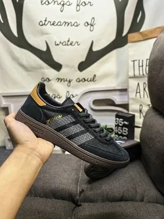 Adidas Spezial Dark Charcoal and Mustard Lifestyle Sneakers 5