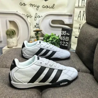 Adidas Spezial White Black Low-Top Leather-Paneled Lifestyle Sneakers