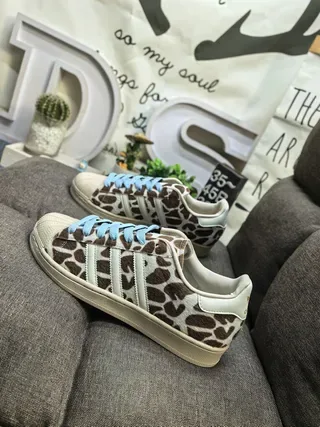 Adidas Stan Smith Giraffe Print Lifestyle Sneakers 7