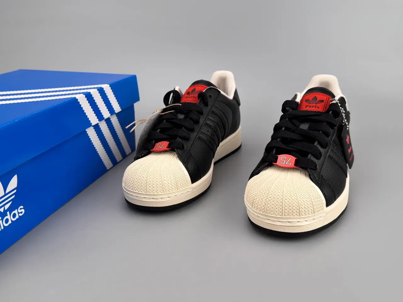 Adidas Superstar Black and Off-White Lifestyle Sneakers 3