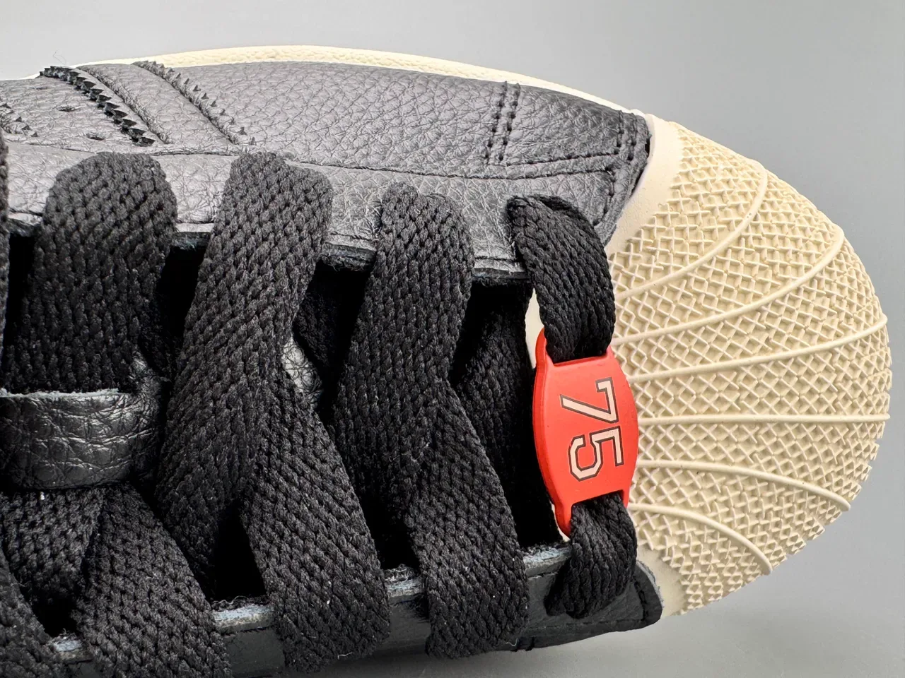 Adidas Superstar Black and Off-White Lifestyle Sneakers 4