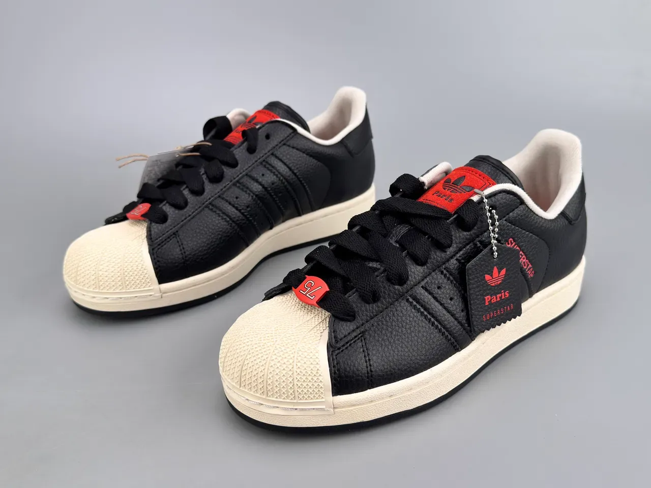 Adidas Superstar Black and Off-White Lifestyle Sneakers 5