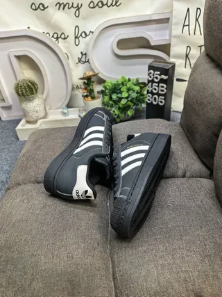 Adidas Superstar Black and Off-White Lifestyle Sneakers 6
