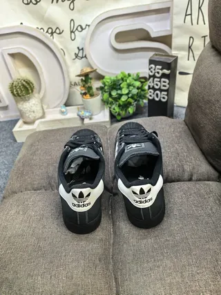 Adidas Superstar Black and Off-White Lifestyle Sneakers 8