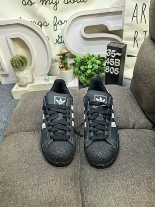 Adidas Superstar Black and Off-White Lifestyle Sneakers 10