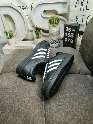Adidas Superstar Black and White Lifestyle Sneakers 6