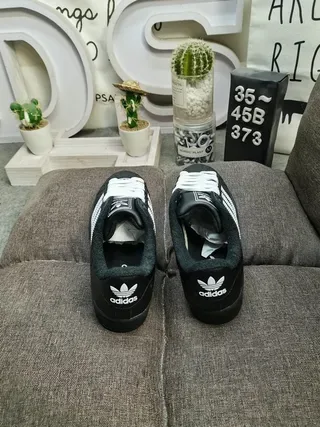 Adidas Superstar Black and White Lifestyle Sneakers 8