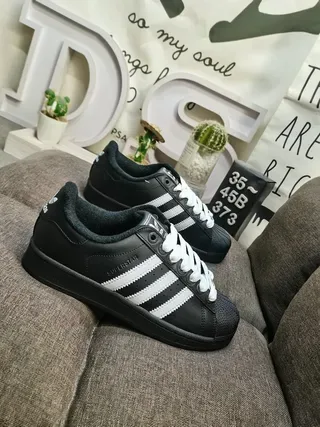 Adidas Superstar Black and White Lifestyle Sneakers 9