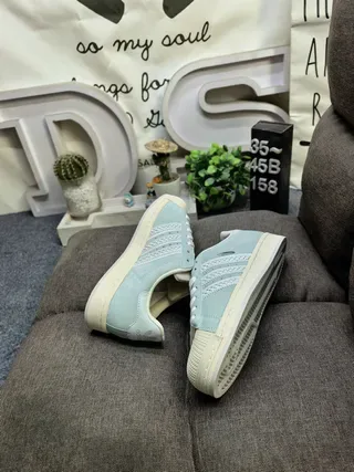 Adidas Superstar Mint Green Suede Lifestyle Sneakers 6