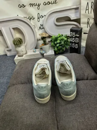 Adidas Superstar Mint Green Suede Lifestyle Sneakers 8