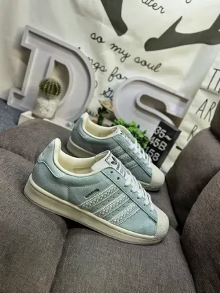 Adidas Superstar Mint Green Suede Lifestyle Sneakers 9