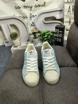 Adidas Superstar Mint Green Suede Lifestyle Sneakers 10