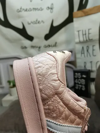 Adidas Superstar Quilted Dusty Pink Light Blue Lifestyle Sneakers 4