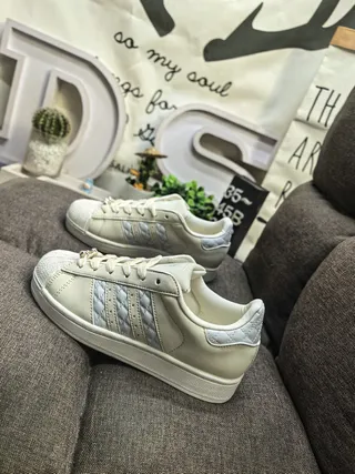 Adidas Superstar Quilted Off-White Lifestyle Sneakers 7